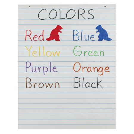 School Smart Primary Newsprint Paper, Long Way Ruled, 18 x 24 Inches, 100 Sheets 1824